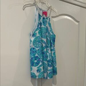 Lilly Pulitzer Blue and White Sleeveless Top